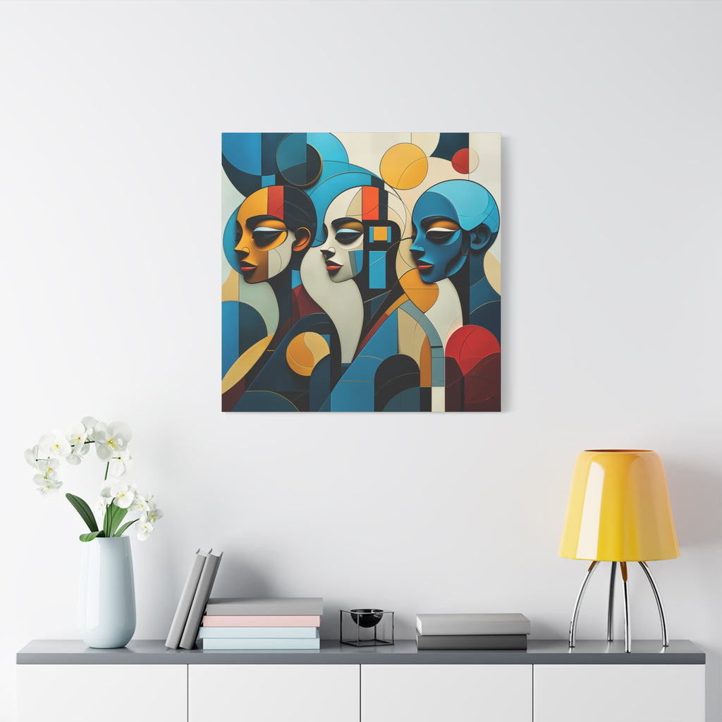 The Quiet Chorus – Modern Cubist Portrait Wall Art