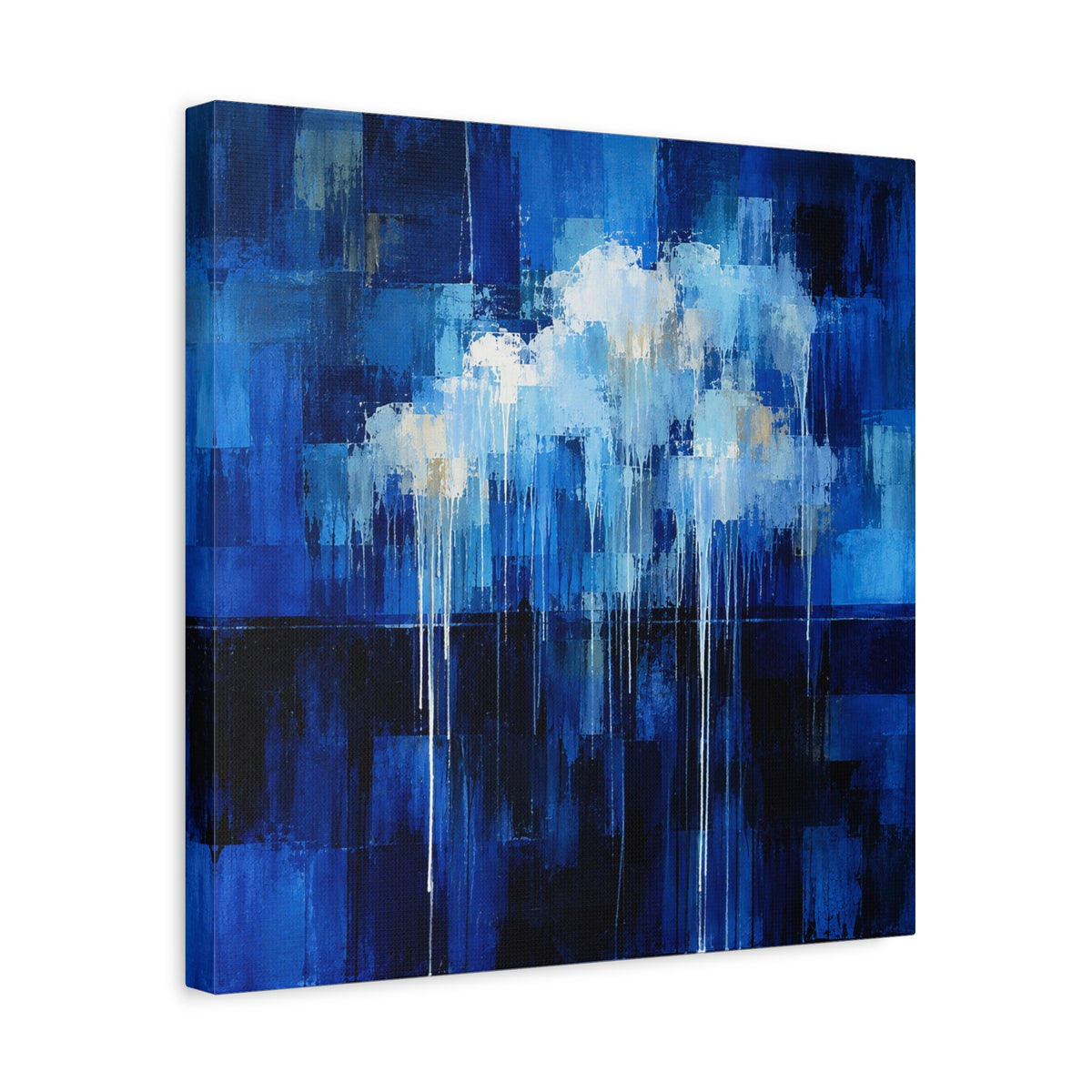 Quiet Storm — Atmospheric Blue Abstract Fine Art Print