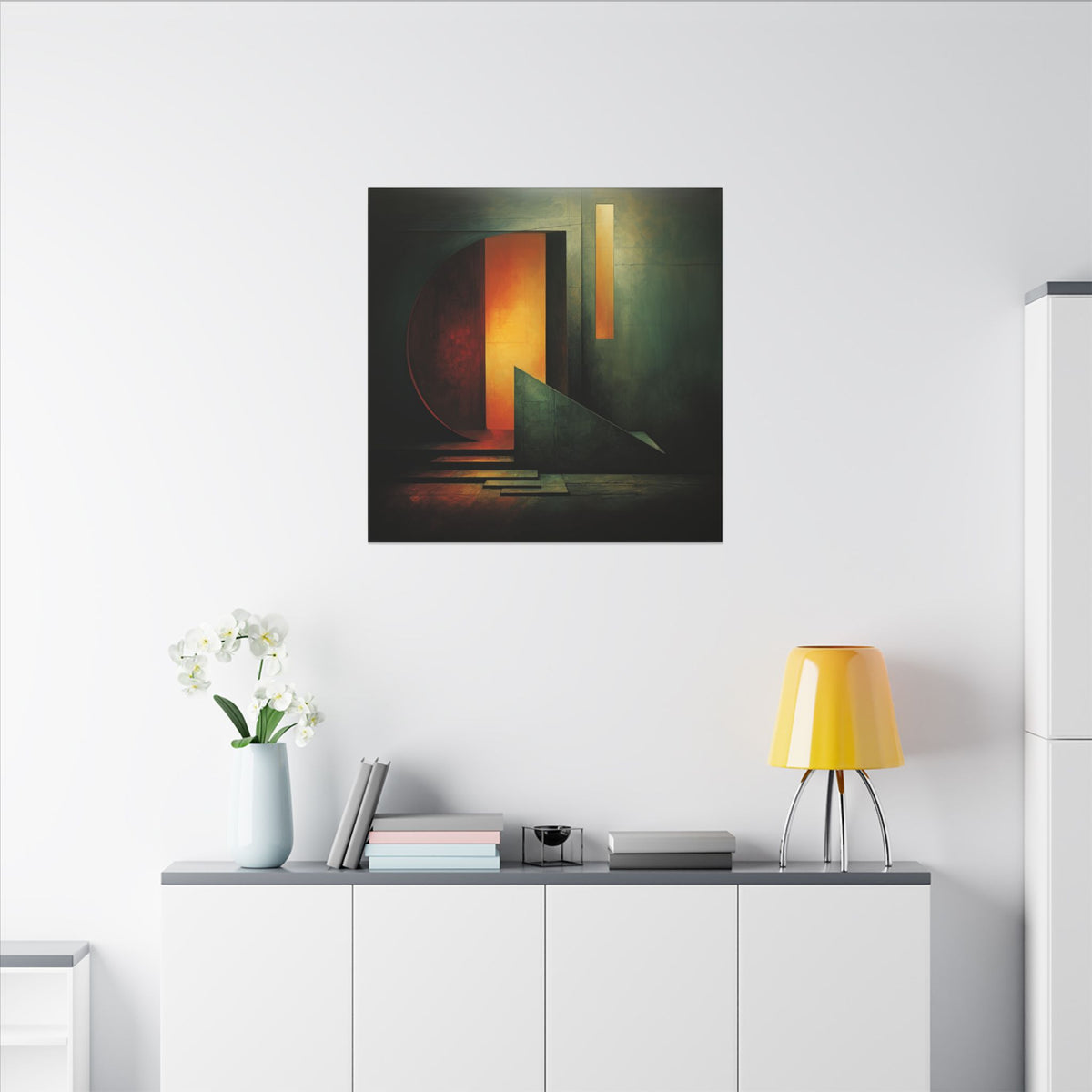 The Doorway Holds the Sun – Abstract Architectural Canvas Print