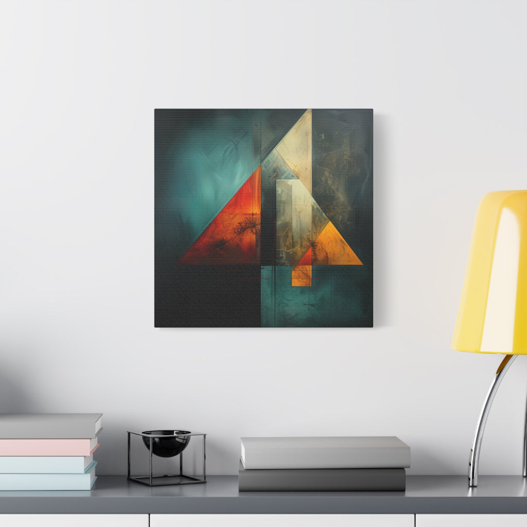 Geometry of Silence — Modern Geometric Abstract Wall Art
