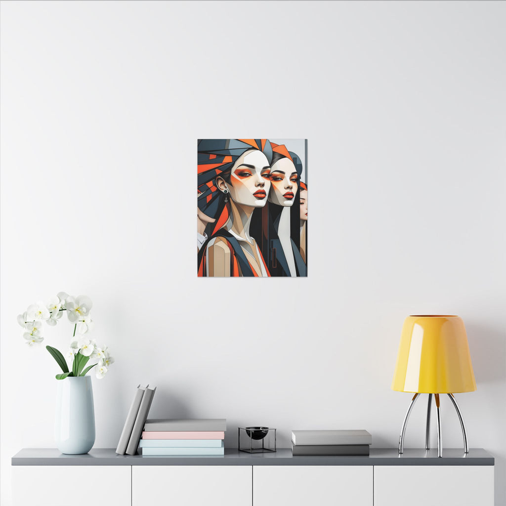 Second Impression – Geometric Fashion Portrait Canvas Print