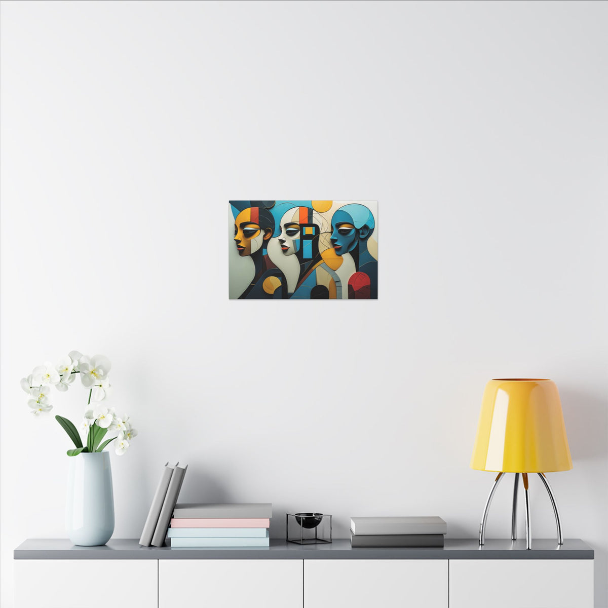 The Quiet Chorus – Modern Cubist Portrait Wall Art