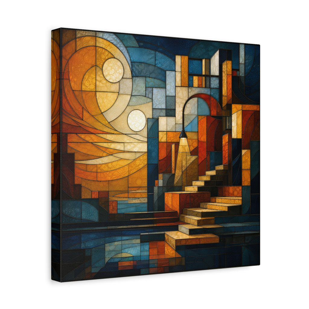 The Way Forward — Modern Architectural Stained Glass Abstract Wall Art