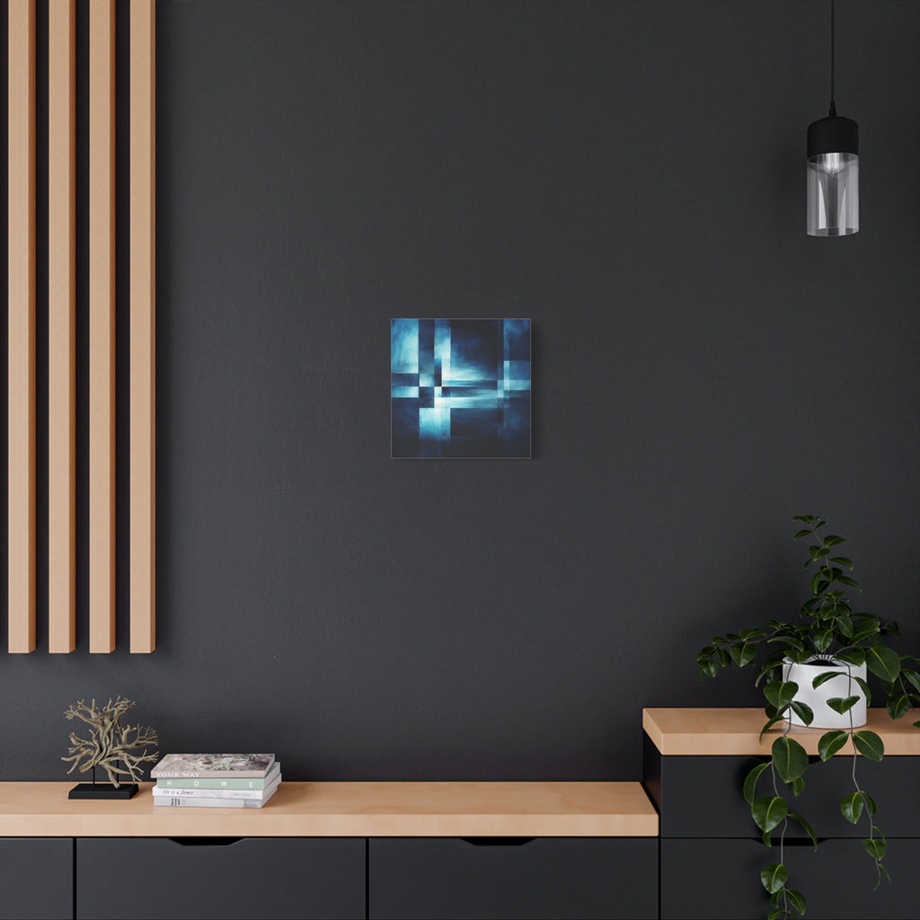 Blue Interval — Geometric Nocturne Abstract Fine Art Print