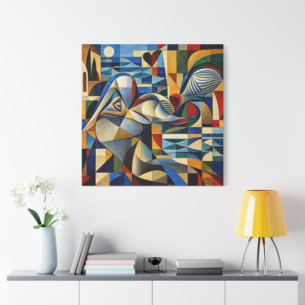 Moon Over Form — Cubist Coastal Abstract Fine Art Print