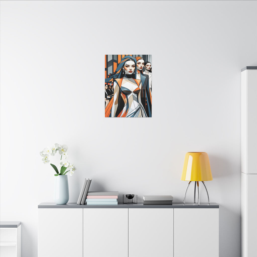 House of Poise – Futurist Fashion Runway Canvas Print