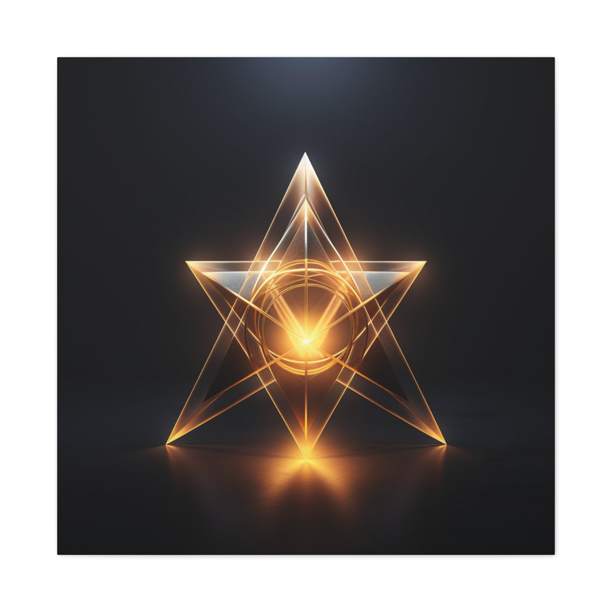 Star of Becoming — Futuristic Sacred Geometry Wall Art