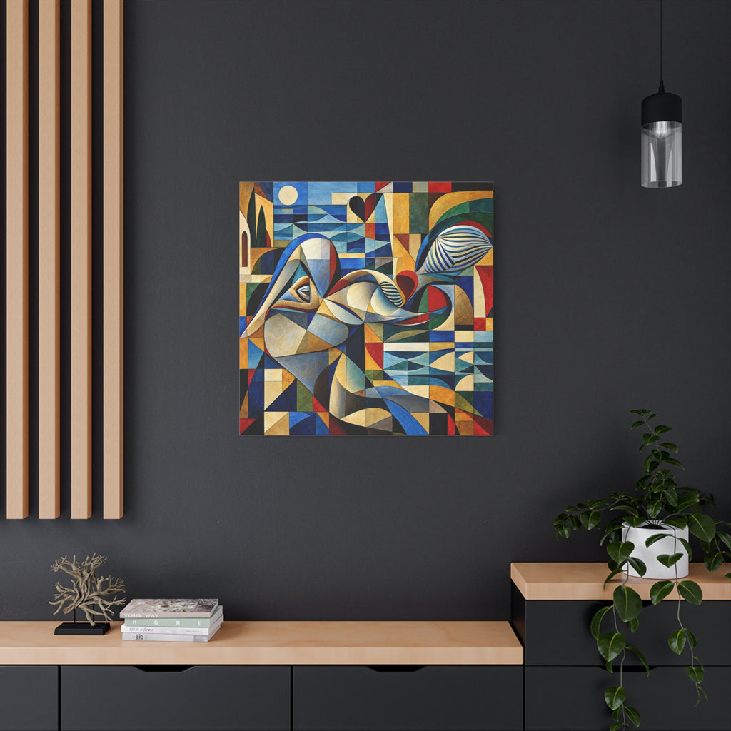 Moon Over Form — Cubist Coastal Abstract Fine Art Print