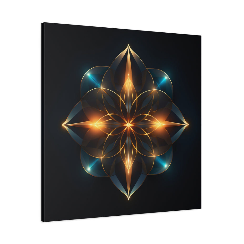 Luminous Accord — Futuristic Sacred Geometry Mandala Wall Art