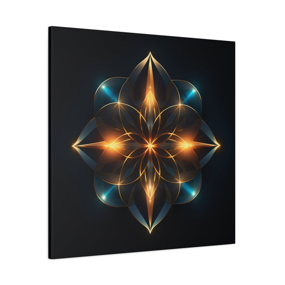 Luminous Accord — Futuristic Sacred Geometry Mandala Wall Art