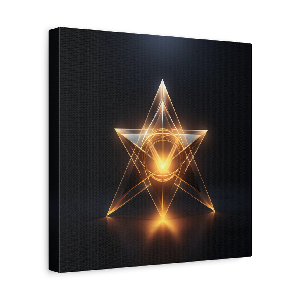 Star of Becoming — Futuristic Sacred Geometry Wall Art