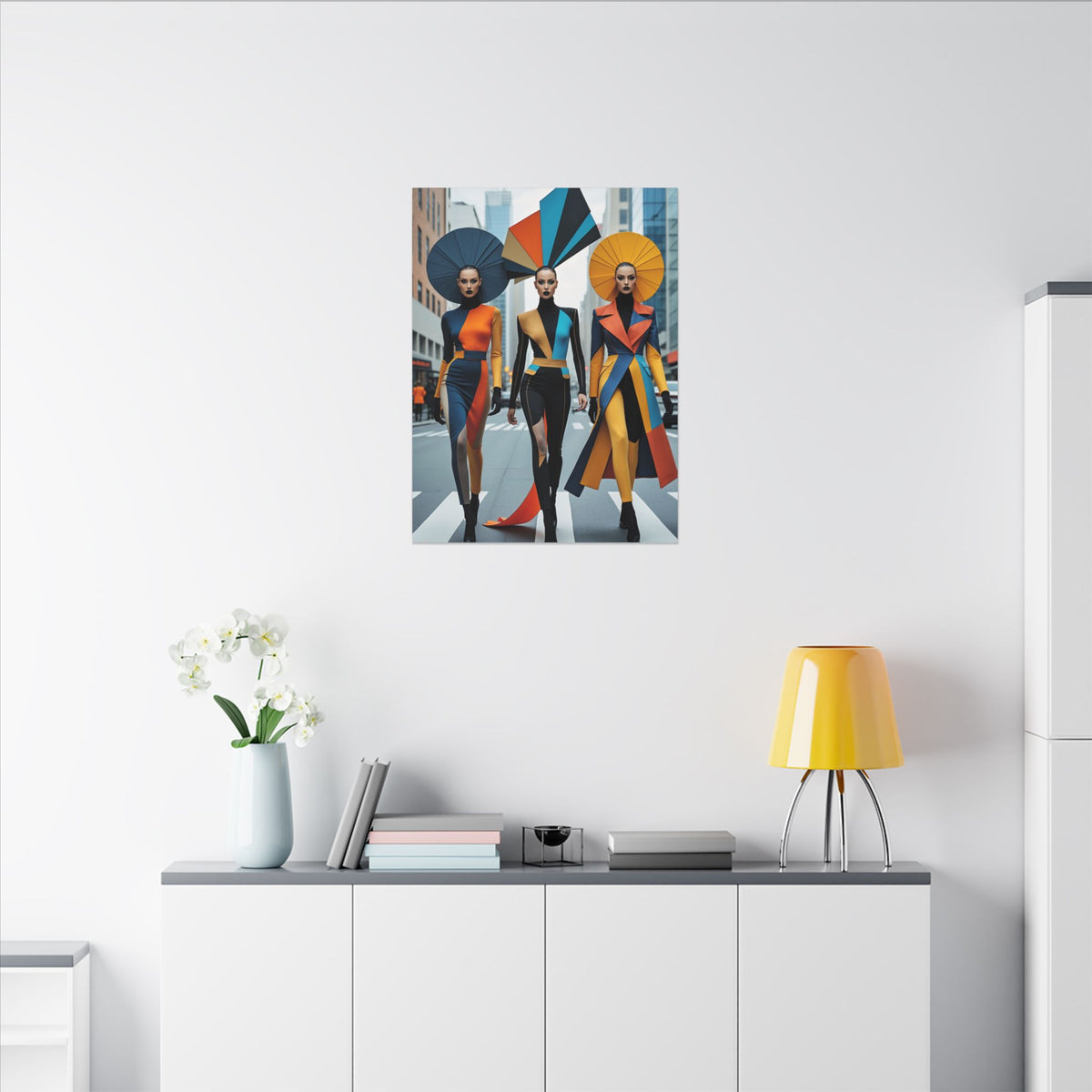 Future Ceremony – Avant-Garde Fashion Trio Canvas Print