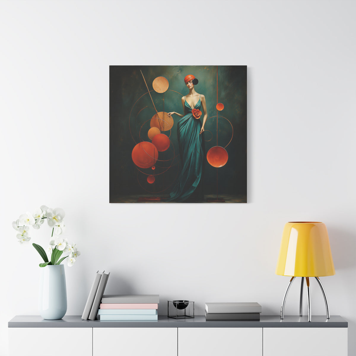 The Geometry of Grace — Art Deco Fashion Portrait Fine Art Print