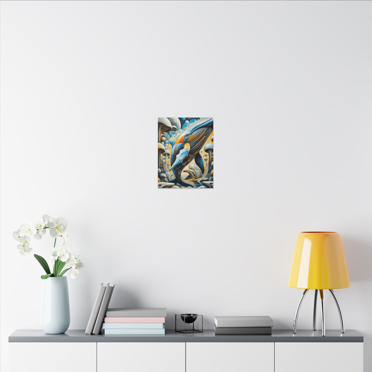 Where Giants Dream – Surreal Whale Canvas Print