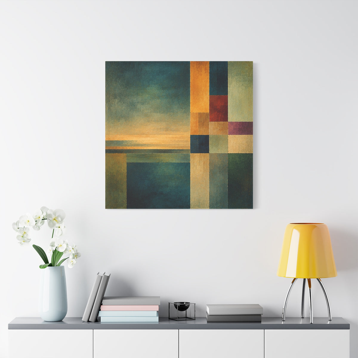 Still Horizon — Geometric Landscape Abstract Fine Art Print