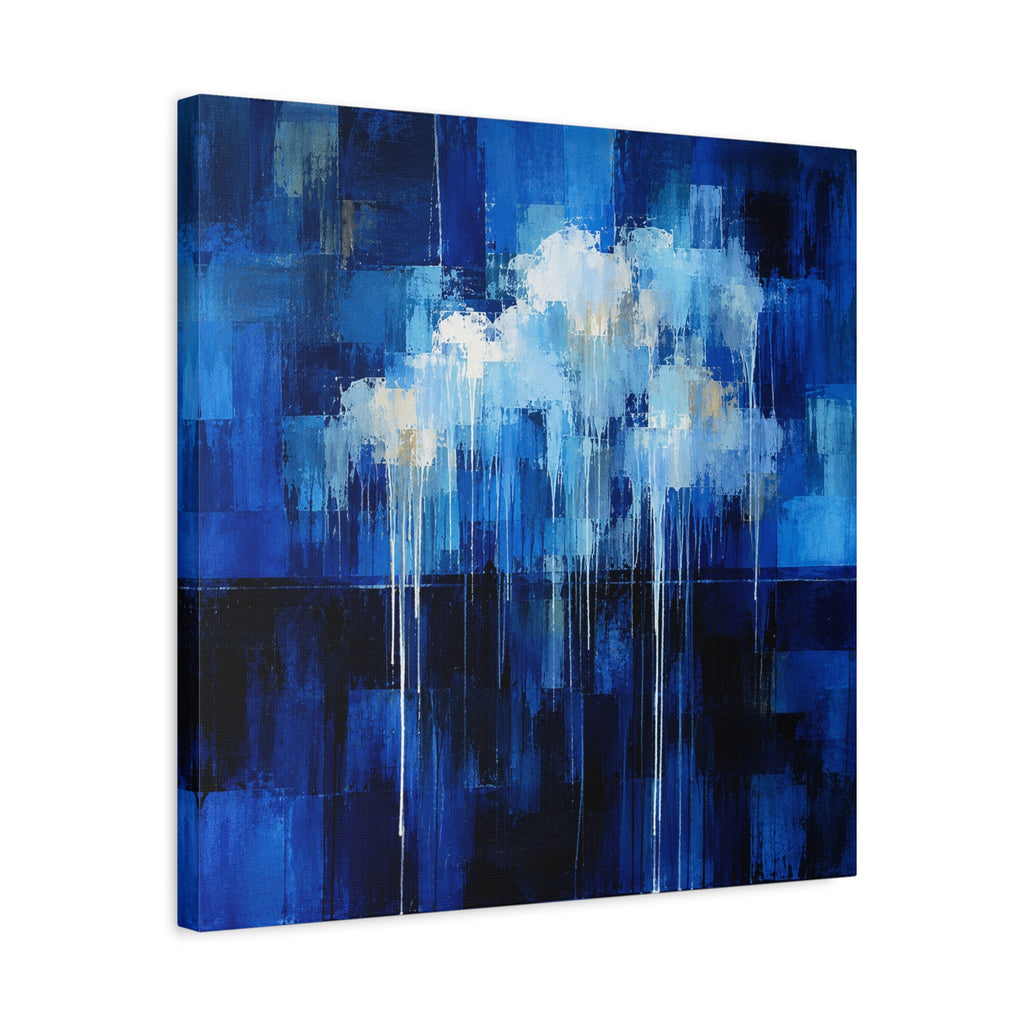 Quiet Storm — Atmospheric Blue Abstract Fine Art Print