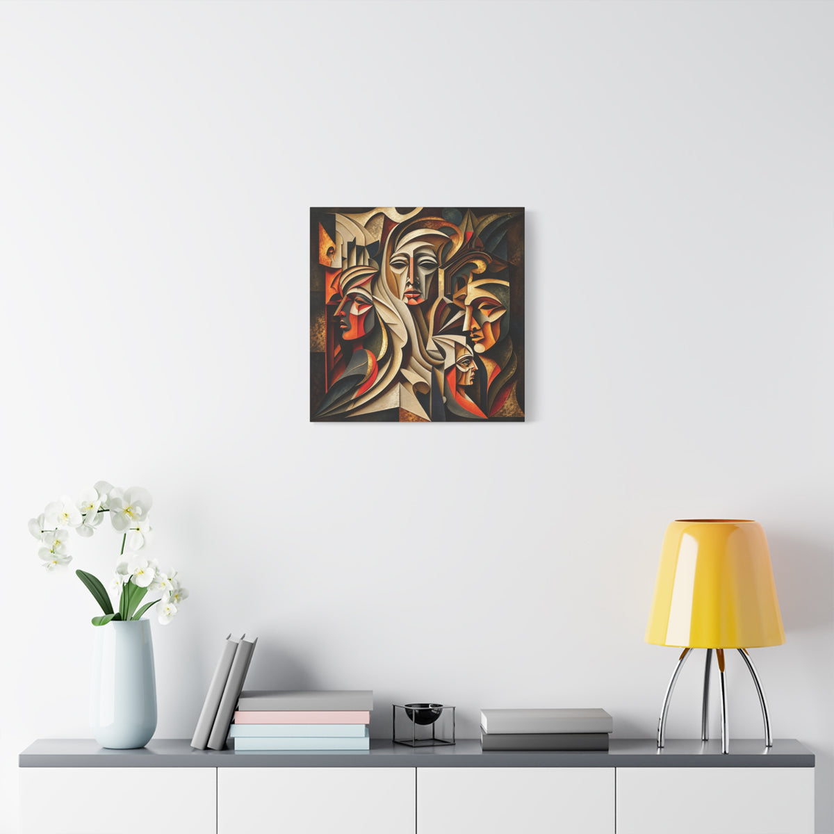 Ancestral Protectors | Cubist Spiritual Wall Art