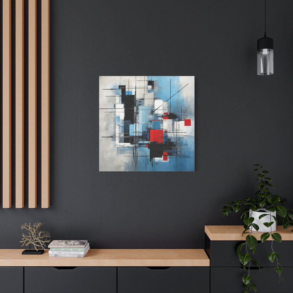 Signal Through Structure — Modern Geometric Abstract Fine Art Print