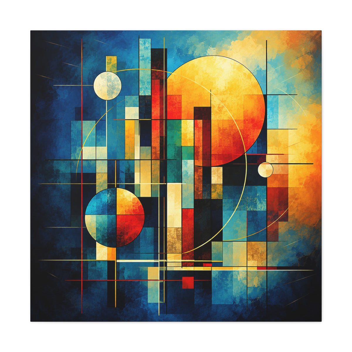 Solar Architecture — Modern Geometric Abstract Wall Art