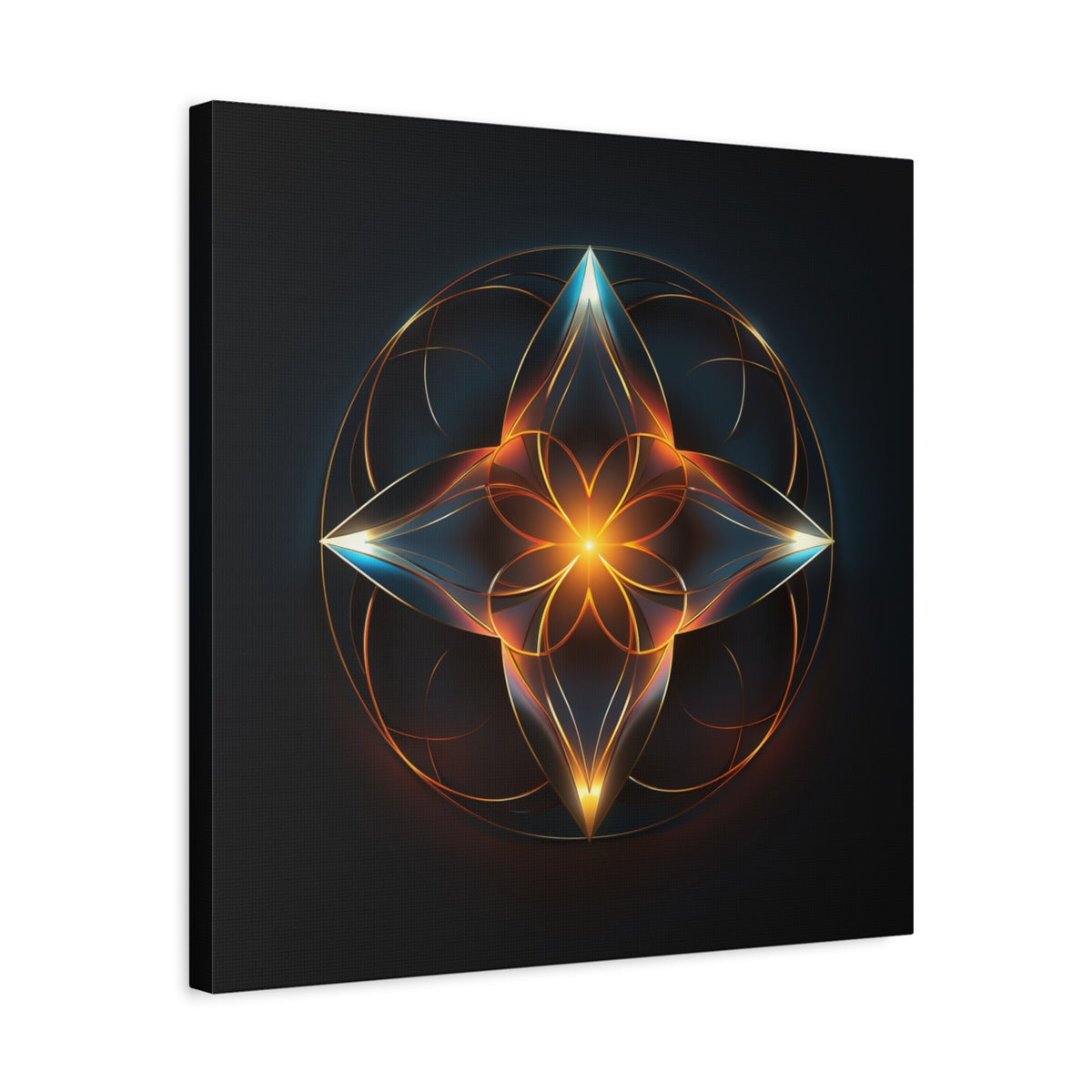 Radiant Within — Futuristic Sacred Geometry Wall Art
