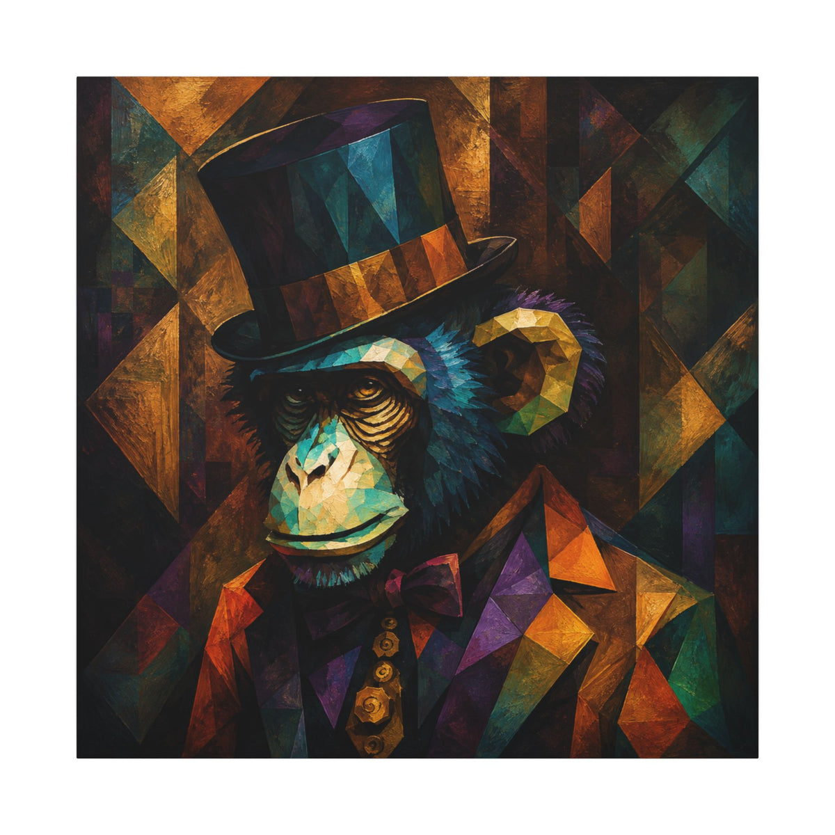 The Gentleman Primate — Cubist Chimpanzee Art Print