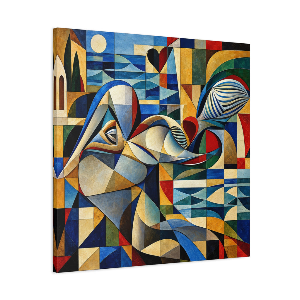 Moon Over Form — Cubist Coastal Abstract Fine Art Print