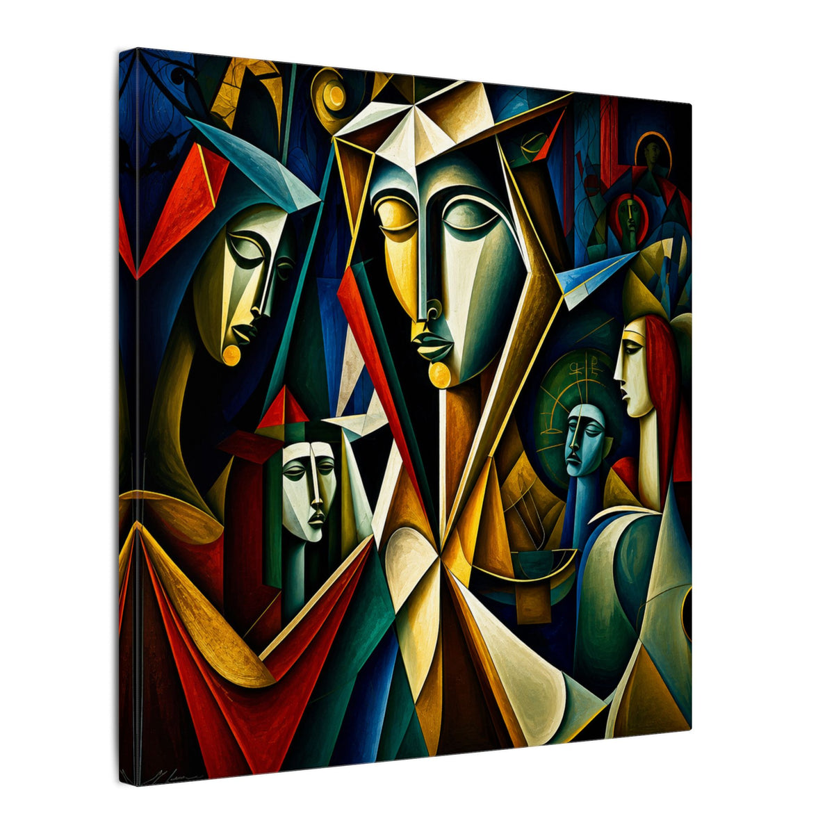 The Ones Who Walk With Us — Abstract Figurative Cubist Art Print