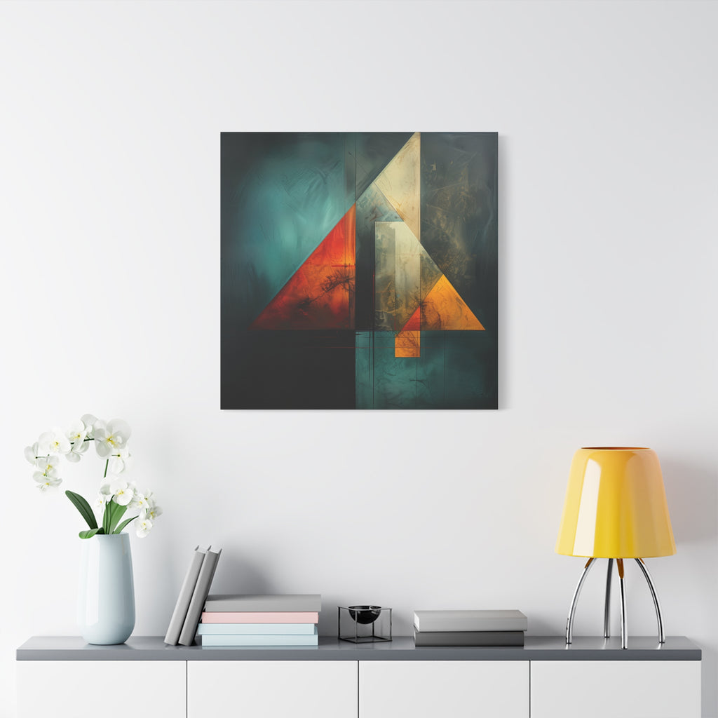 Geometry of Silence — Modern Geometric Abstract Wall Art