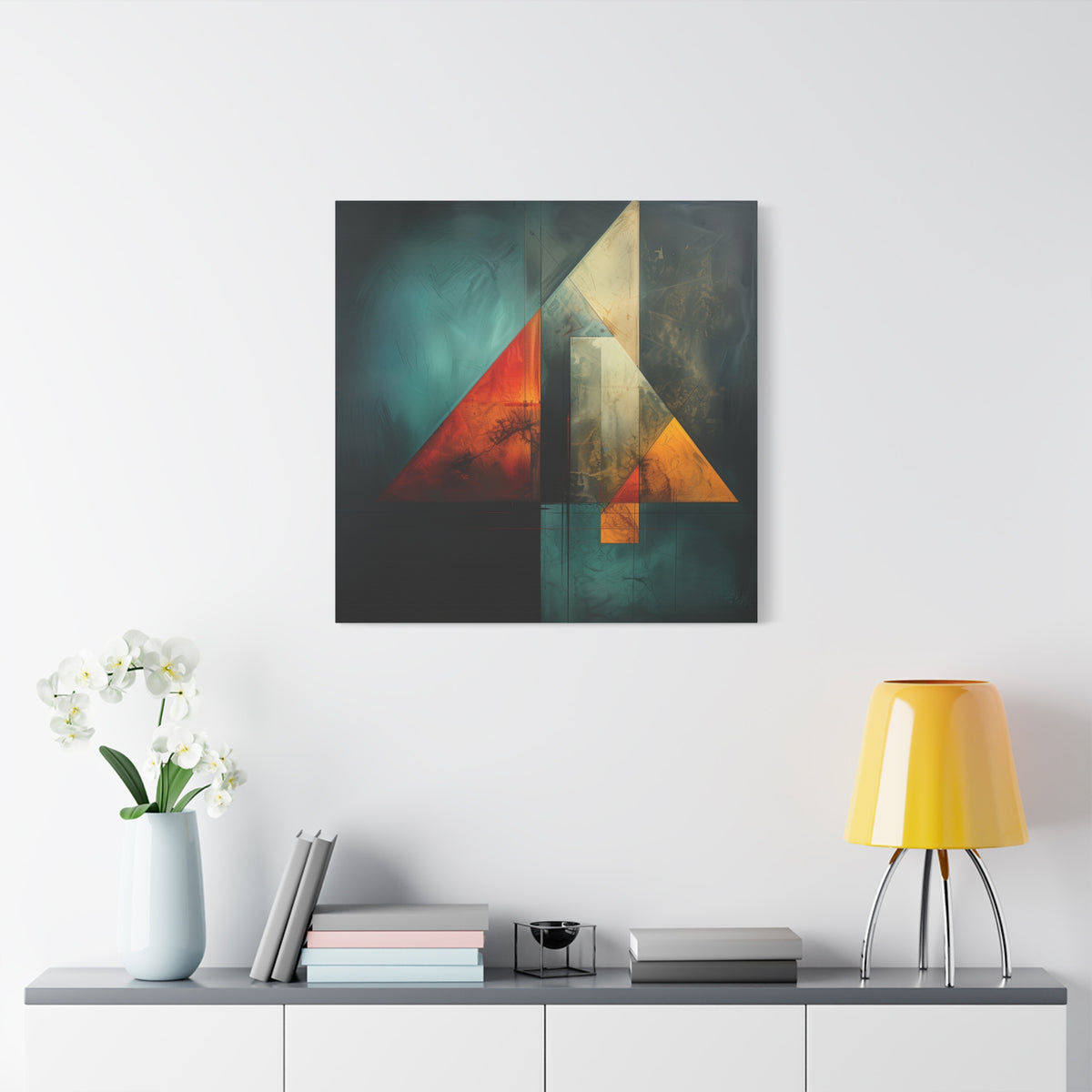 Geometry of Silence — Modern Geometric Abstract Wall Art