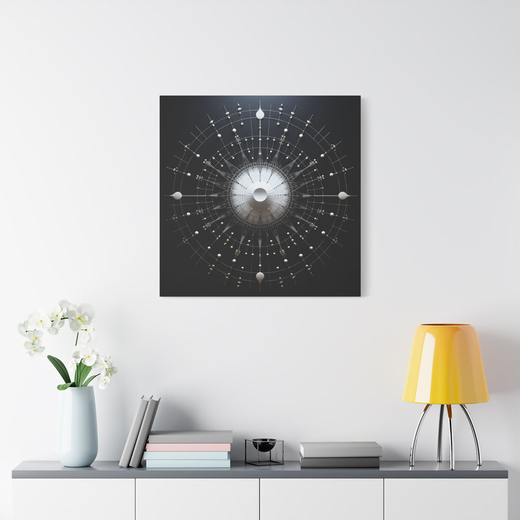 Celestial Measure — Monochrome Sacred Geometry Wall Art