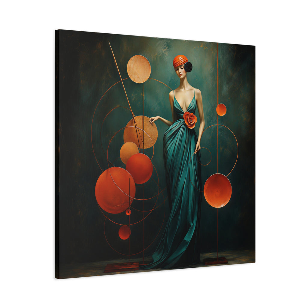 The Geometry of Grace — Art Deco Fashion Portrait Fine Art Print