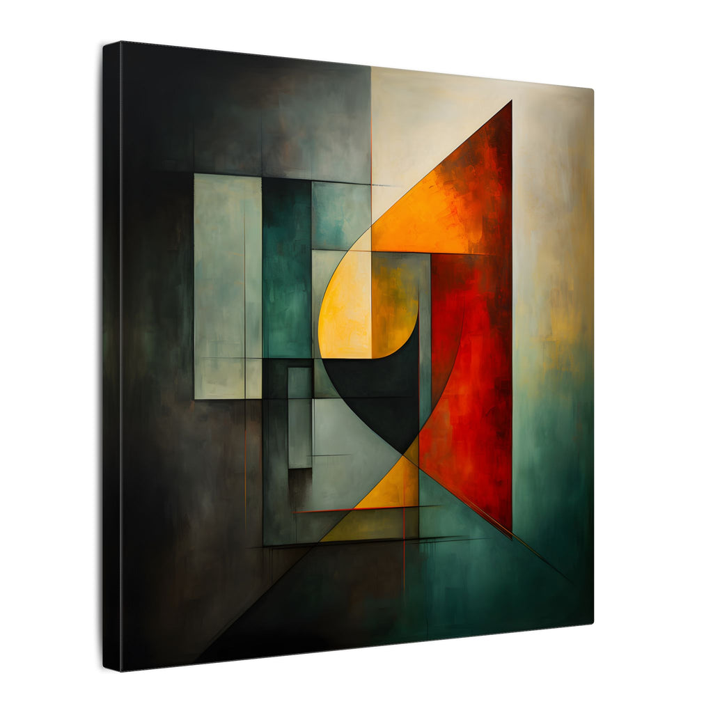 Ember Geometry – Modern Abstract Geometric Canvas Print