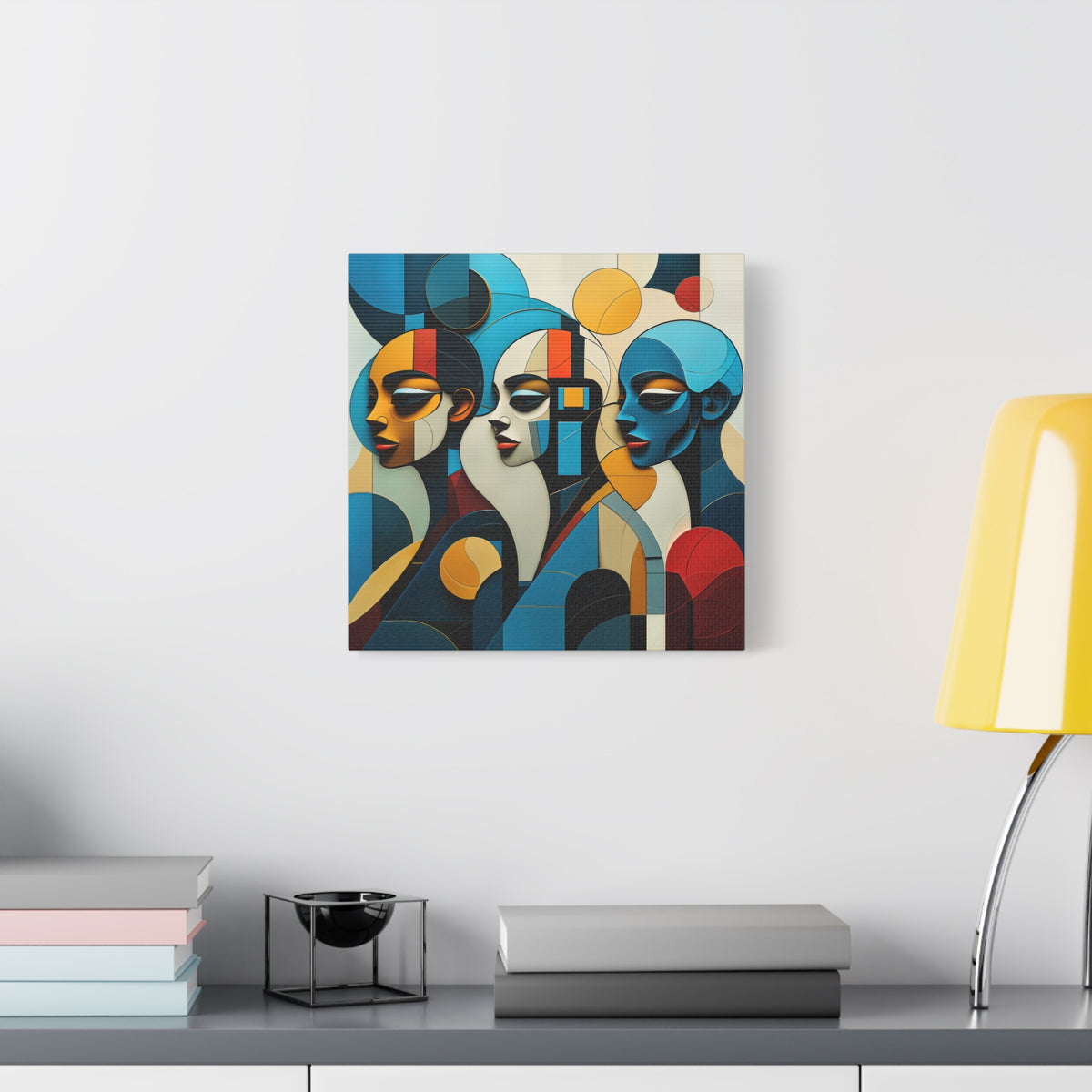 The Quiet Chorus – Modern Cubist Portrait Wall Art