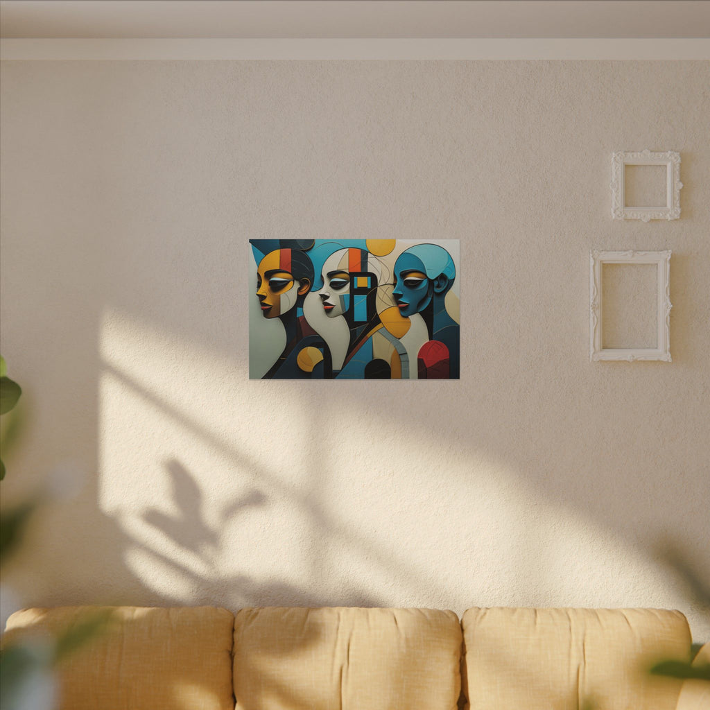The Quiet Chorus – Modern Cubist Portrait Wall Art