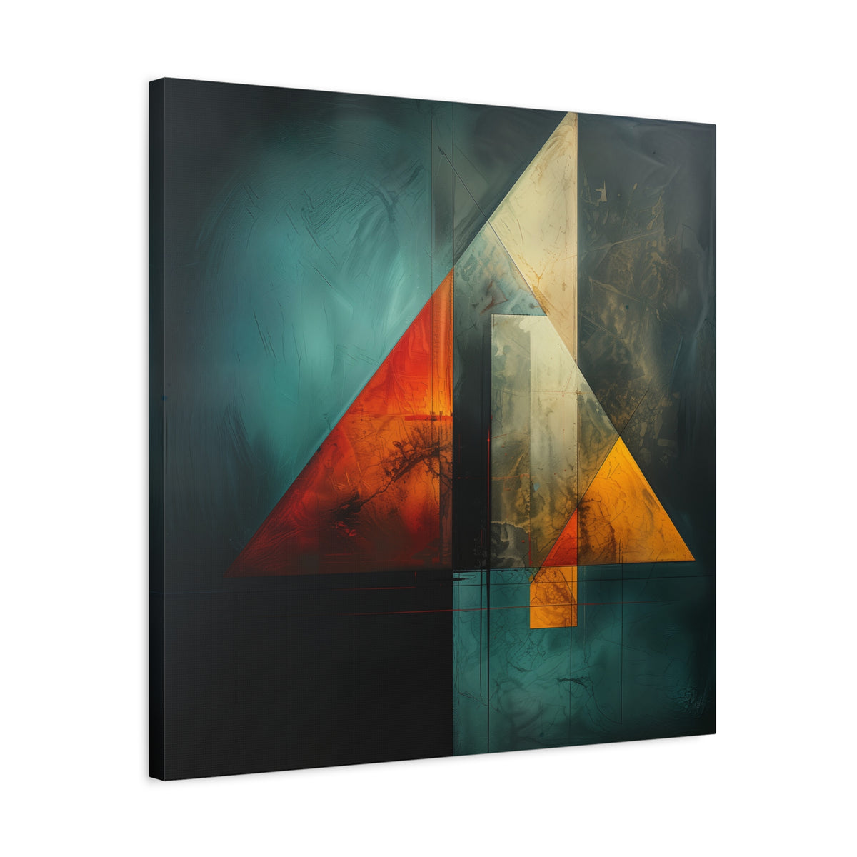 Geometry of Silence — Modern Geometric Abstract Wall Art