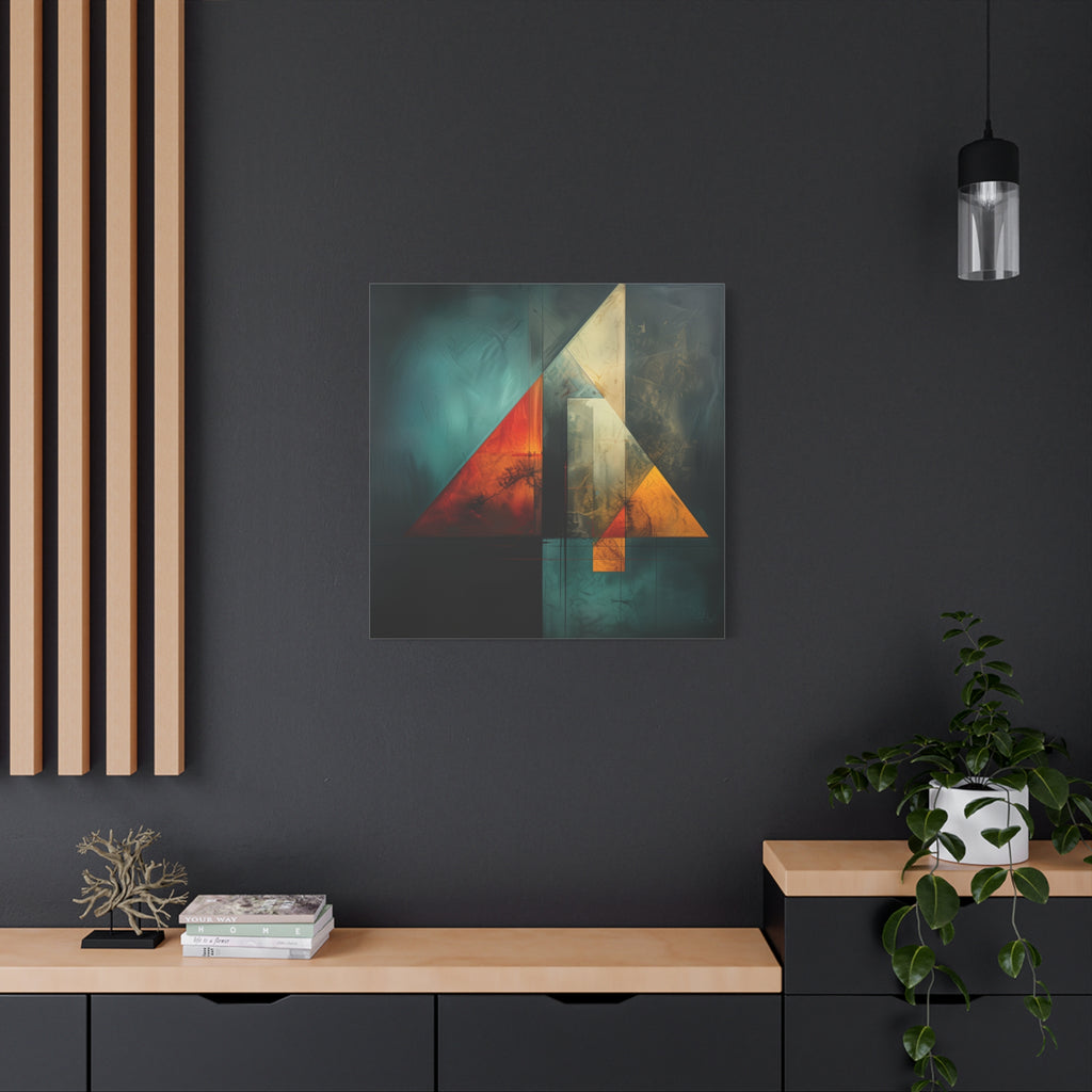 Geometry of Silence — Modern Geometric Abstract Wall Art
