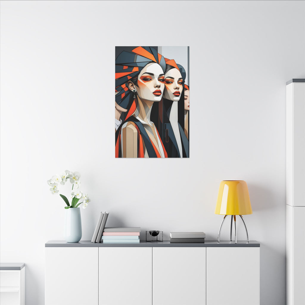 Second Impression – Geometric Fashion Portrait Canvas Print