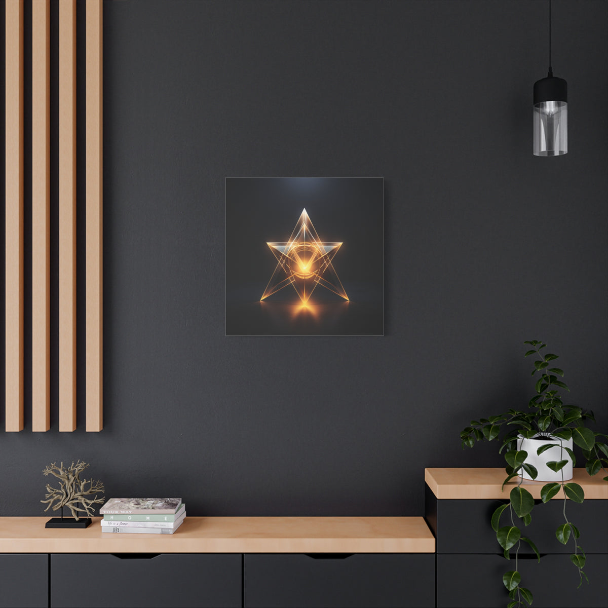 Star of Becoming — Futuristic Sacred Geometry Wall Art