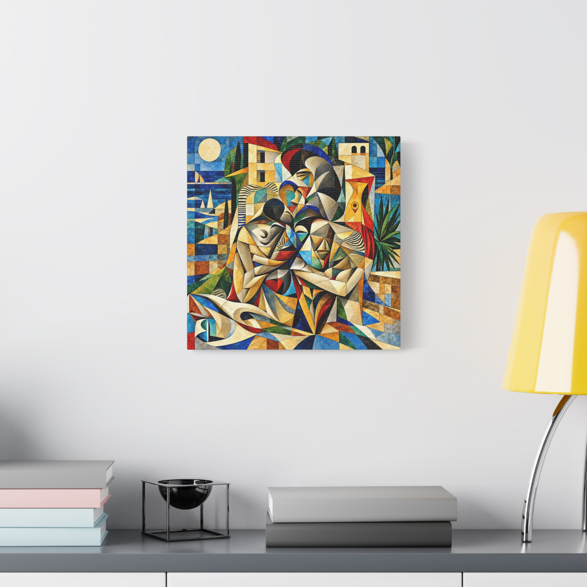 Held Between Tides — Cubist Family & Coastal Fine Art Print