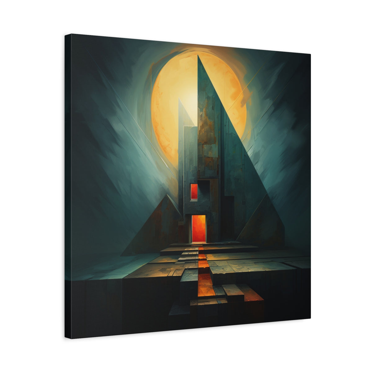 Beacon at the Edge — Futuristic Architectural Abstract Wall Art