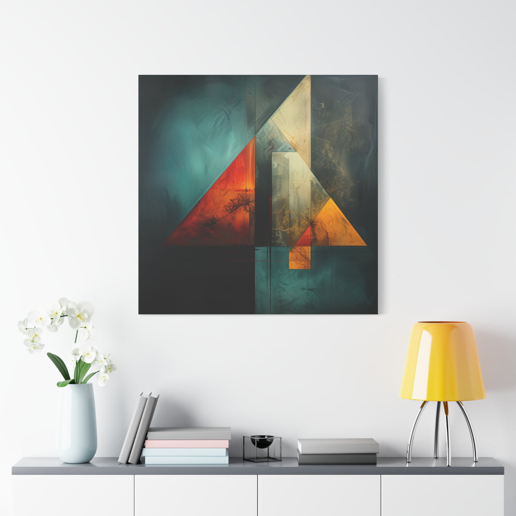 Geometry of Silence — Modern Geometric Abstract Wall Art