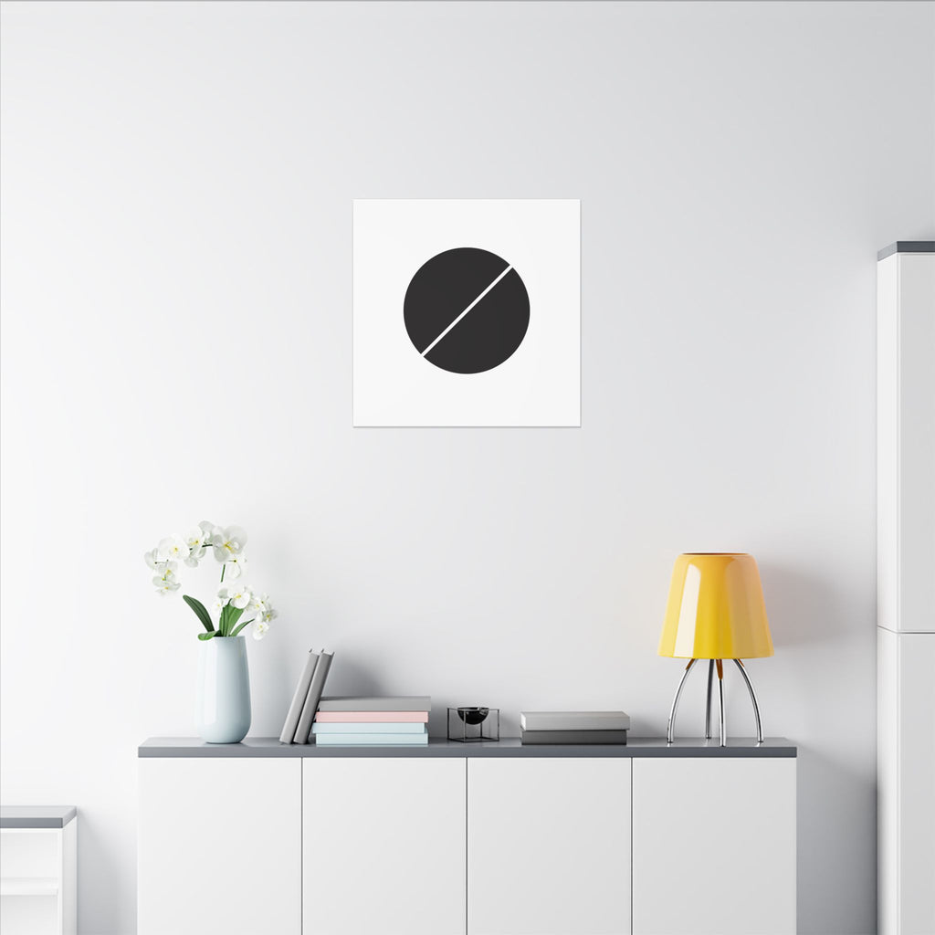 The Line Between – Minimalist Geometric Circle Canvas Print