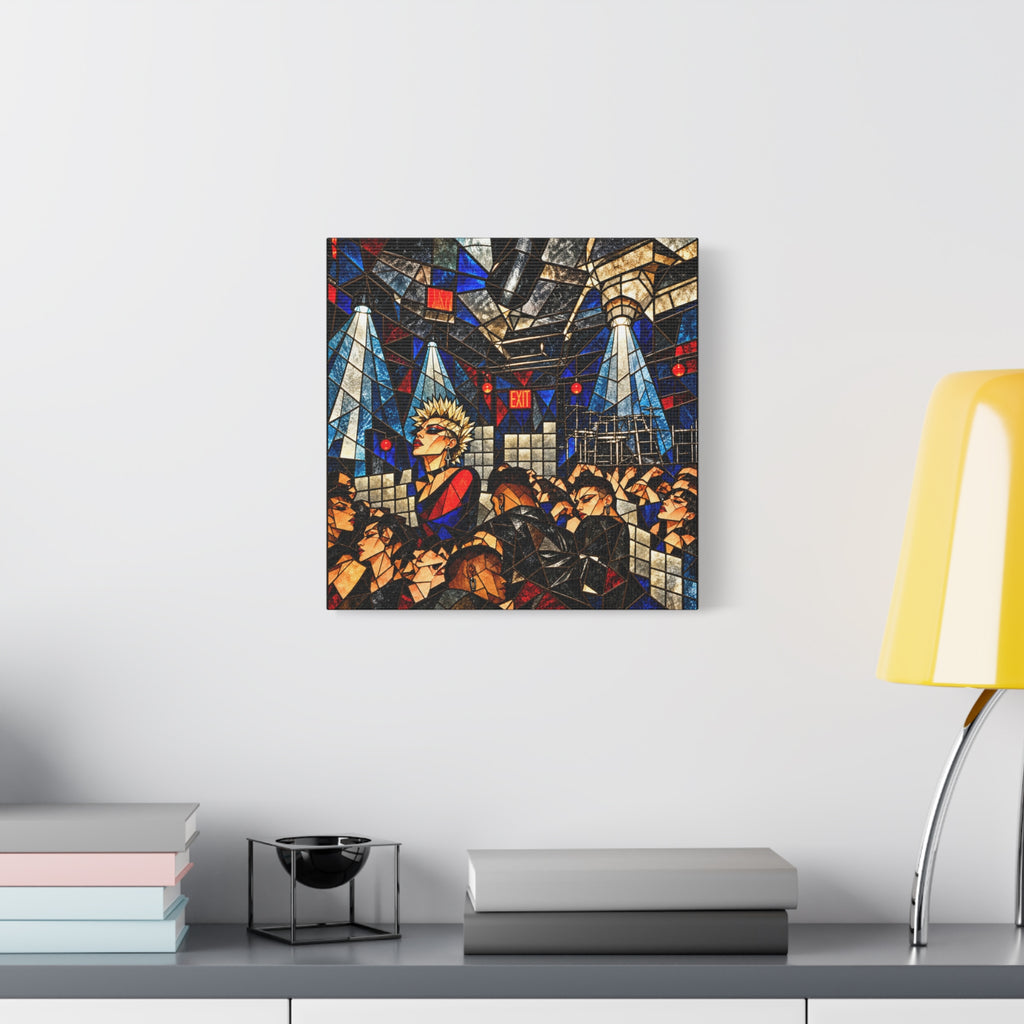 Feels Like #'s — Cubist Stained Glass Nightlife Fine Art Print