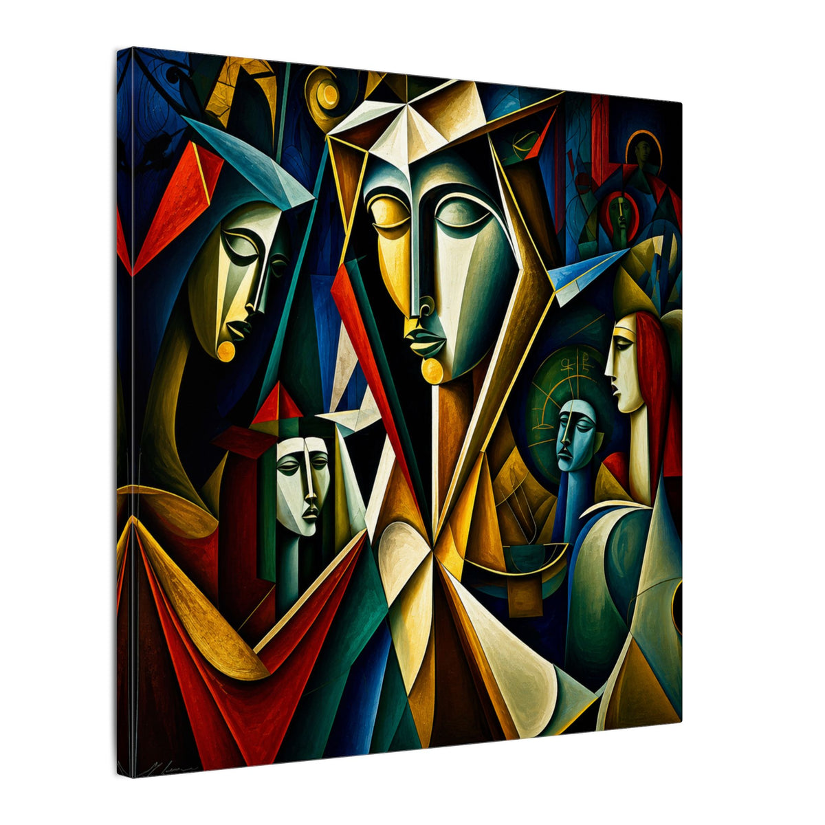 The Ones Who Walk With Us — Abstract Figurative Cubist Art Print