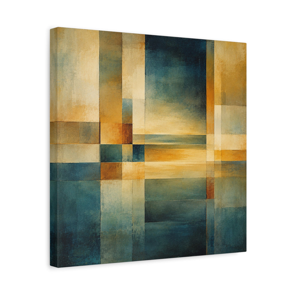Between Water and Light — Geometric Horizon Abstract Fine Art Print
