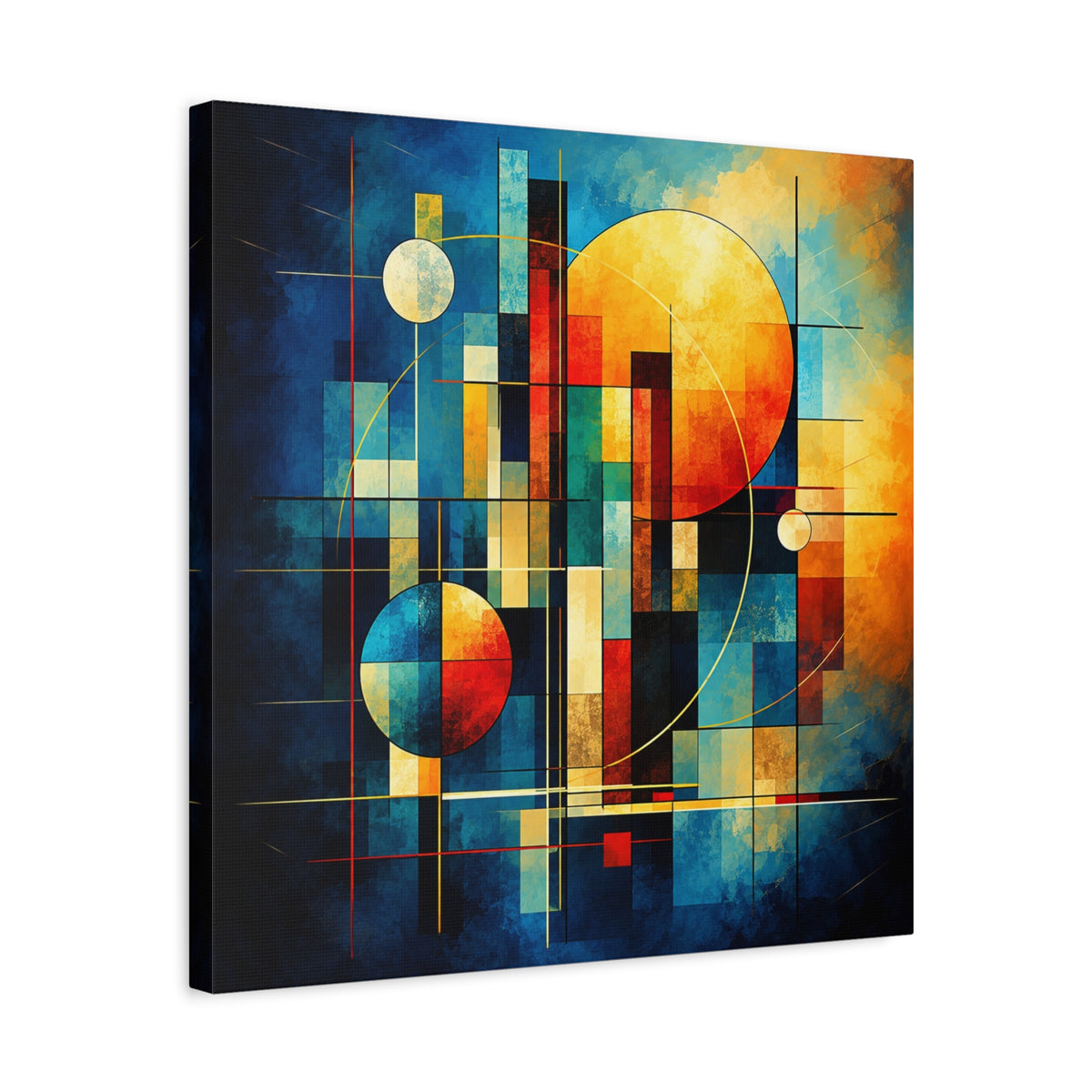 Solar Architecture — Modern Geometric Abstract Wall Art
