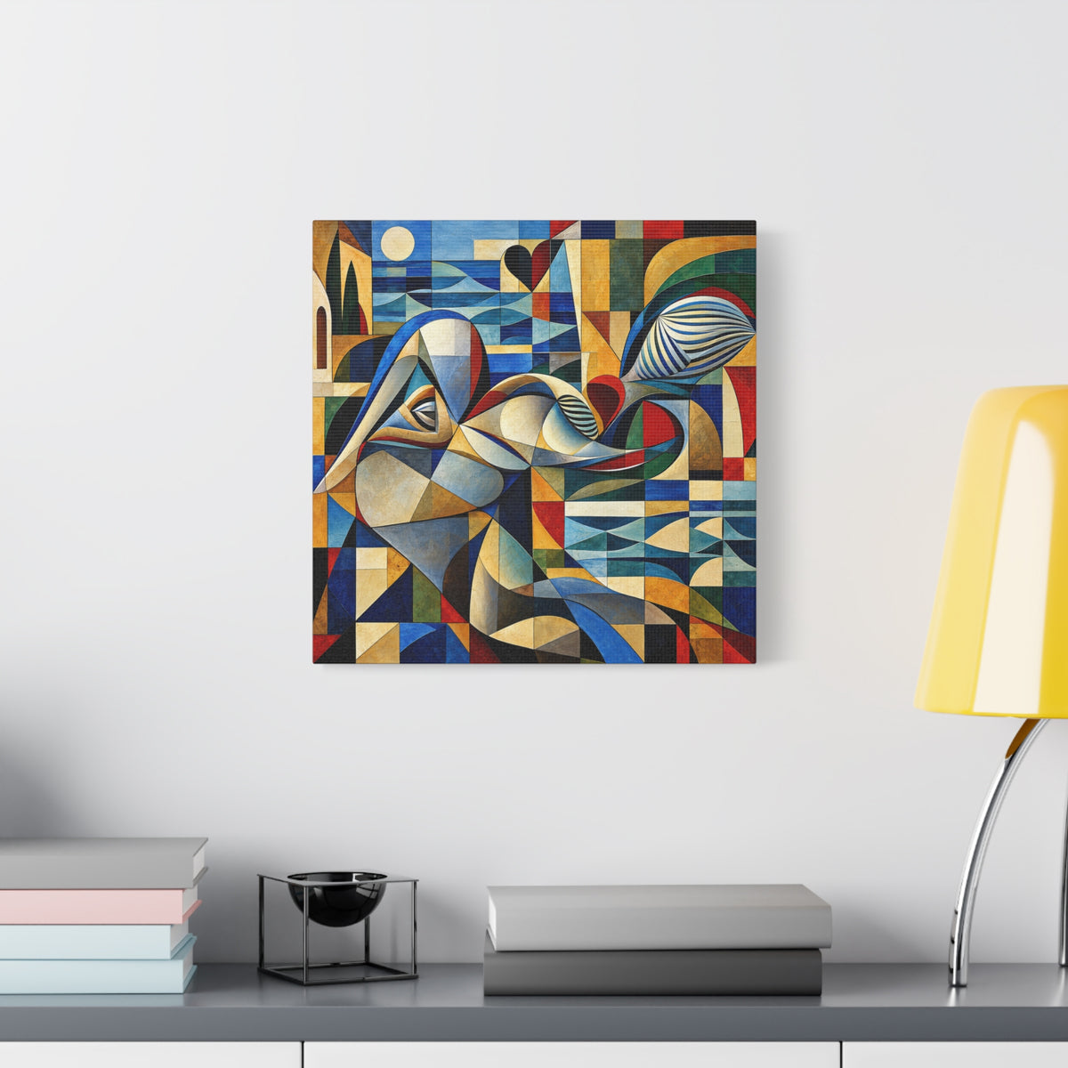 Moon Over Form — Cubist Coastal Abstract Fine Art Print