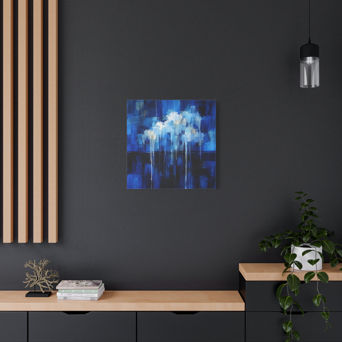 Quiet Storm — Atmospheric Blue Abstract Fine Art Print