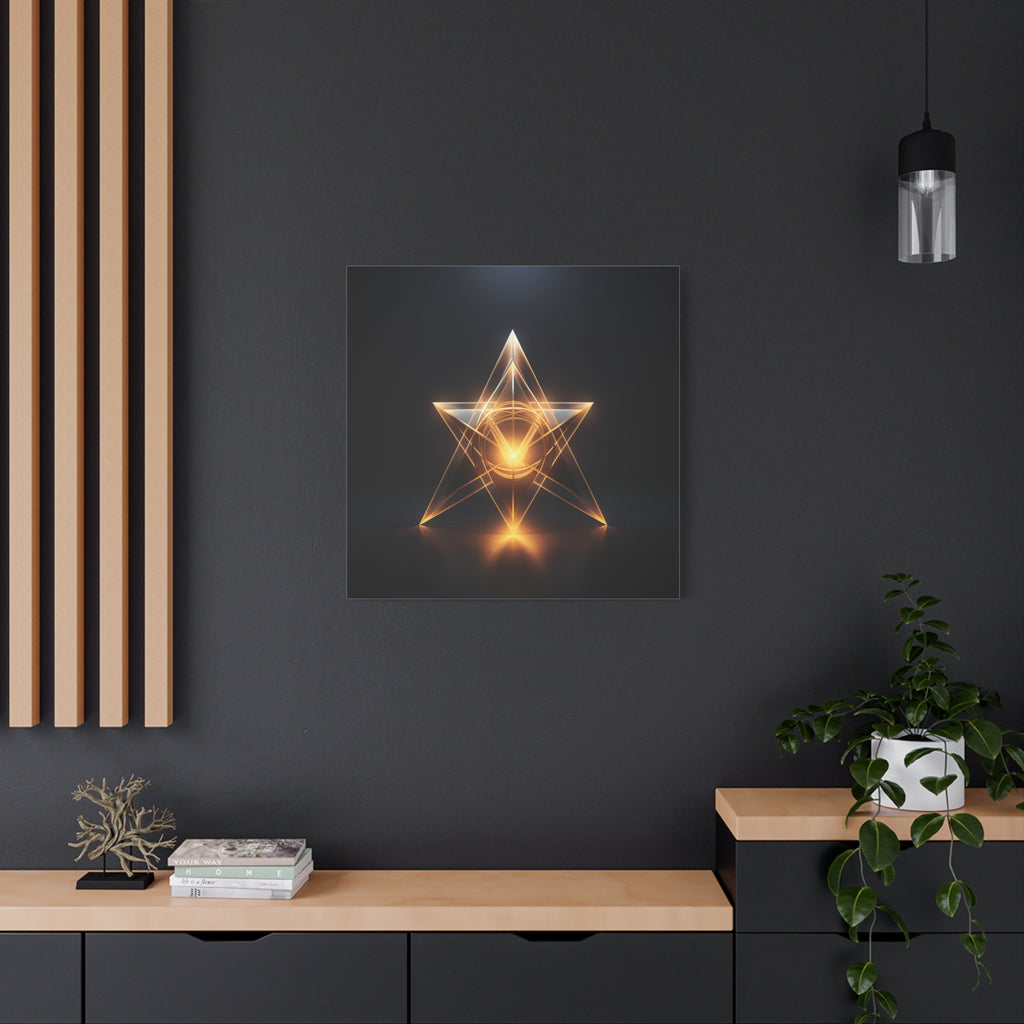 Star of Becoming — Futuristic Sacred Geometry Wall Art