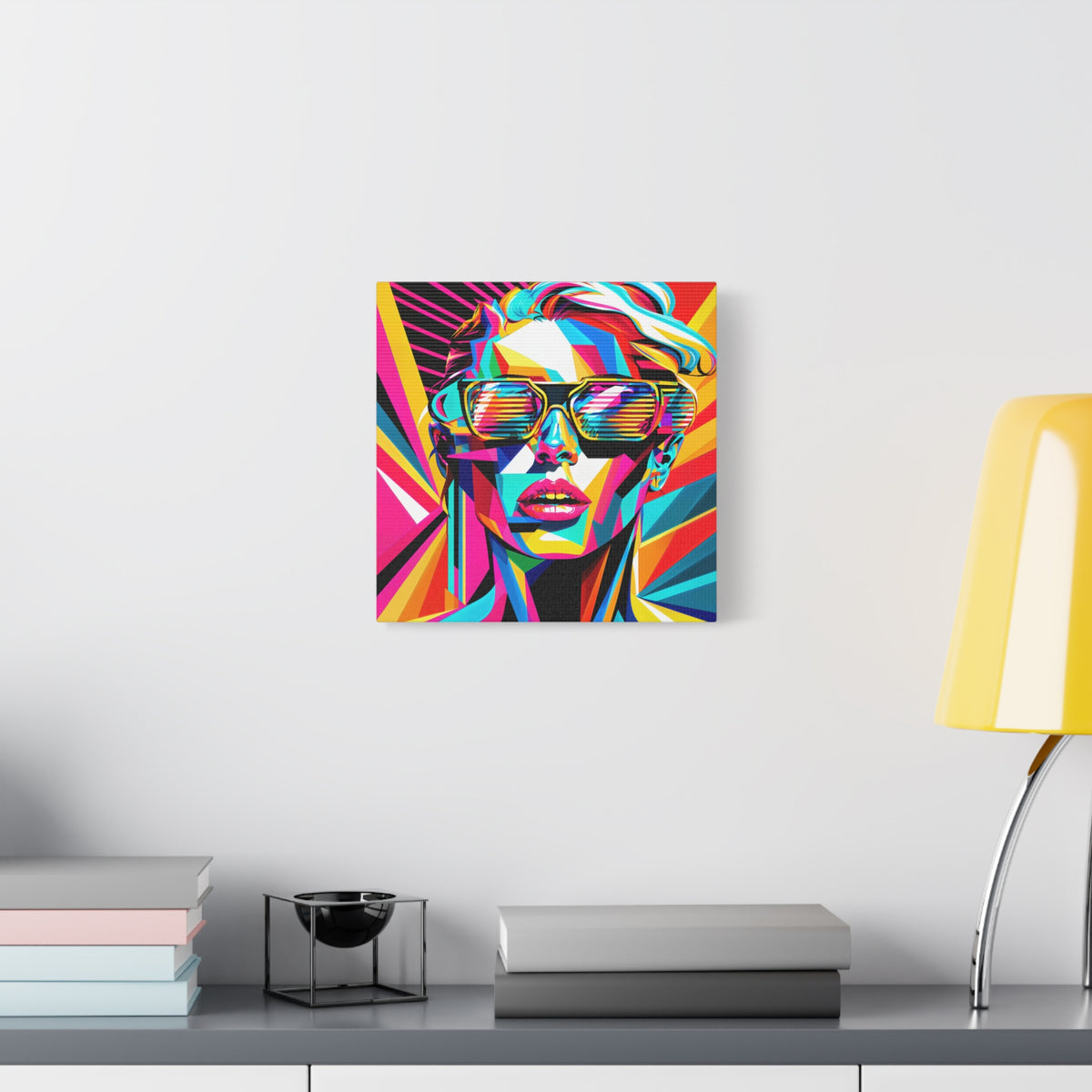 City Voltage – Neon Pop Art Portrait Canvas Print